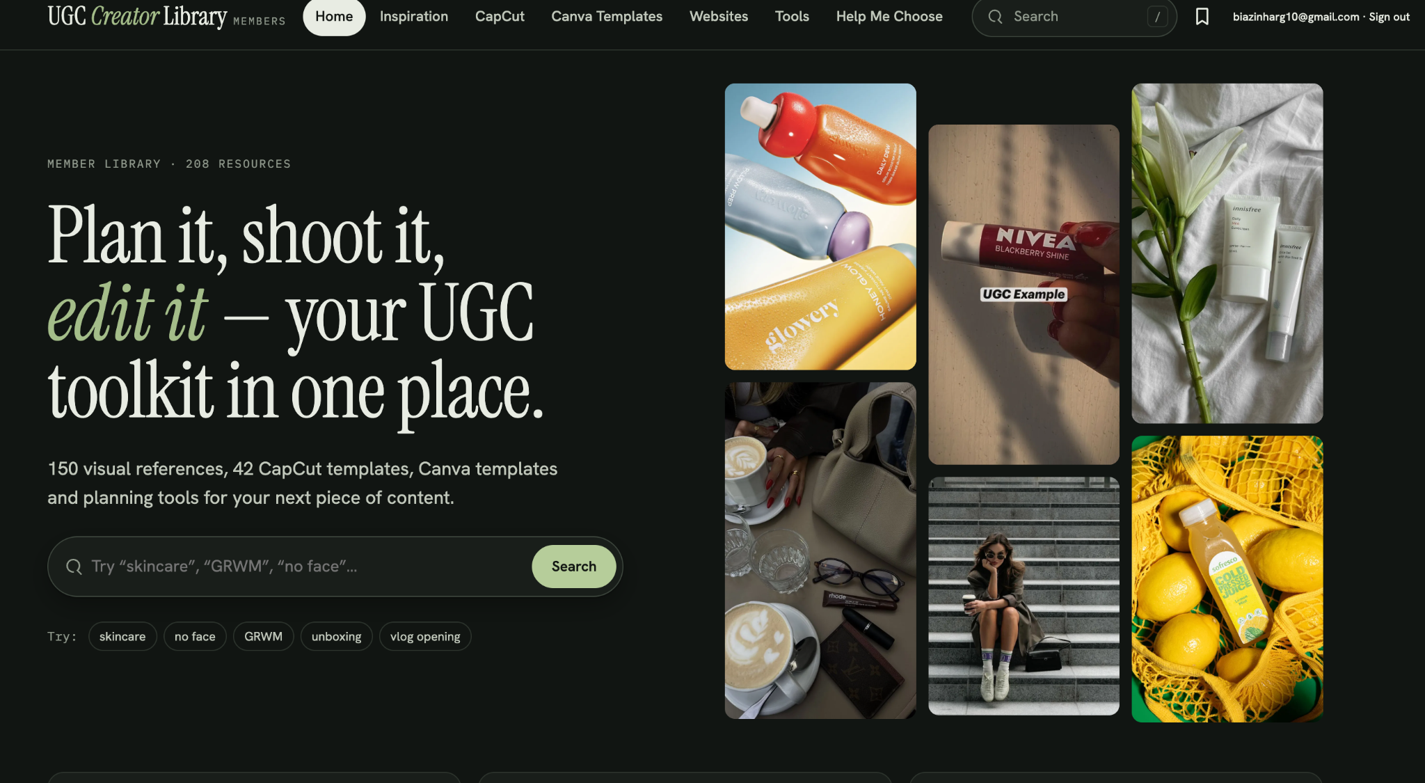 Prévia da UGC Creator Library